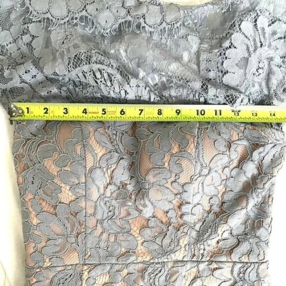 JARLO Adeline all over lace bandeau dress Gray - Picture 5 of 16